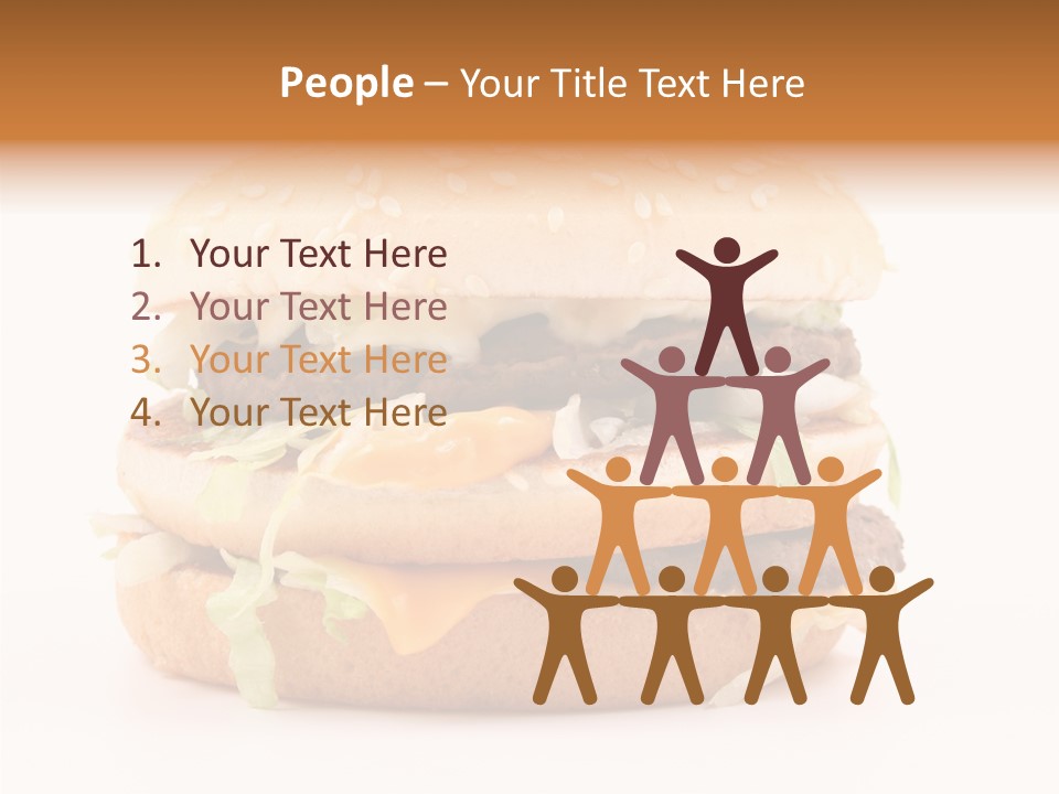 White Snack Dinner PowerPoint Template