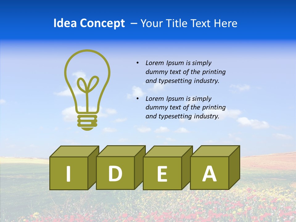 Poppy Spring Wheat PowerPoint Template