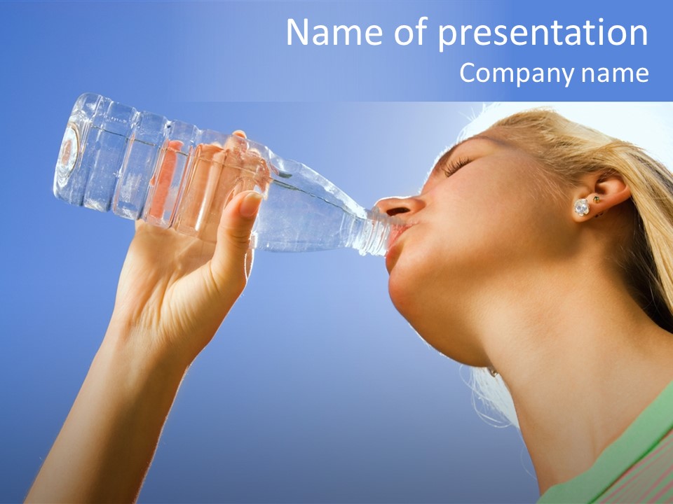 Women Hot Bottle PowerPoint Template