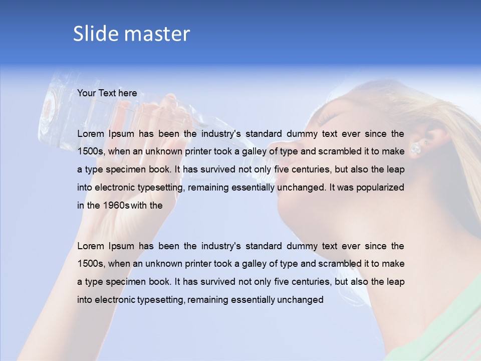 Women Hot Bottle PowerPoint Template