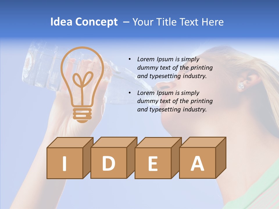 Women Hot Bottle PowerPoint Template