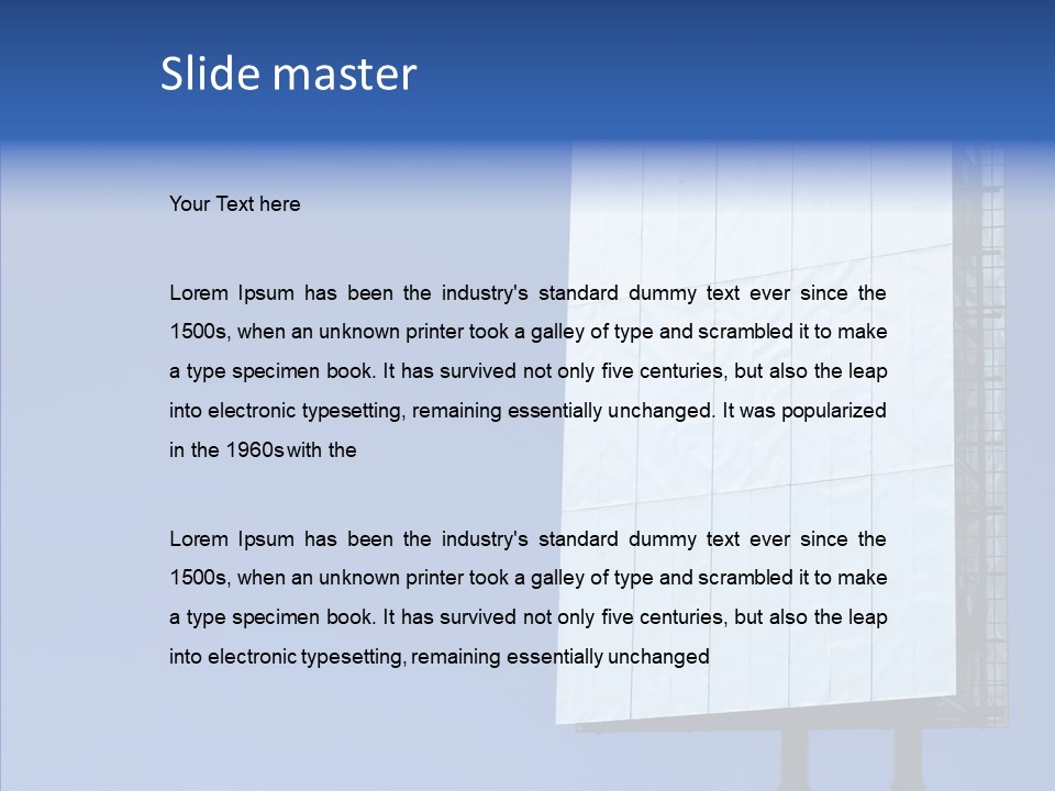 Sky Promotion Art PowerPoint Template