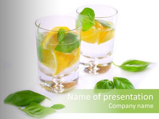 Refreshment Lime Fruit PowerPoint Template