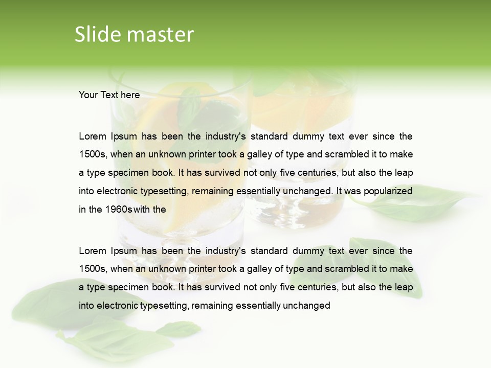 Refreshment Lime Fruit PowerPoint Template