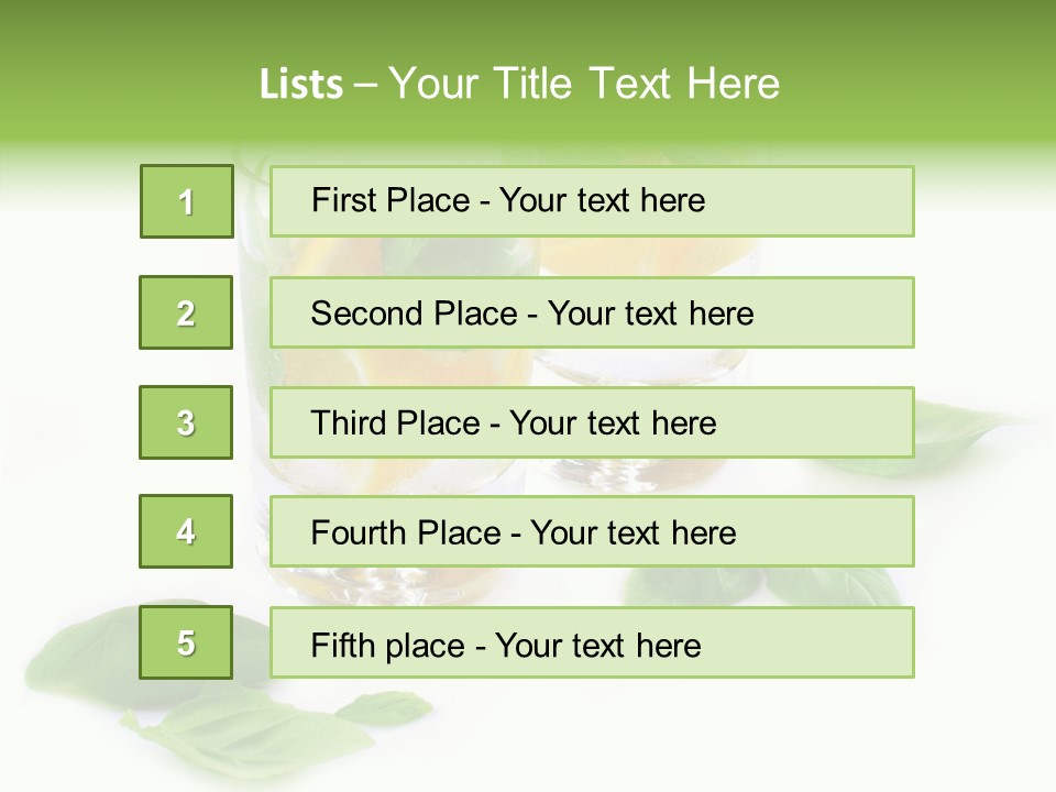 Refreshment Lime Fruit PowerPoint Template