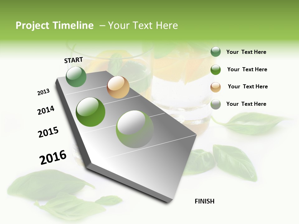 Refreshment Lime Fruit PowerPoint Template