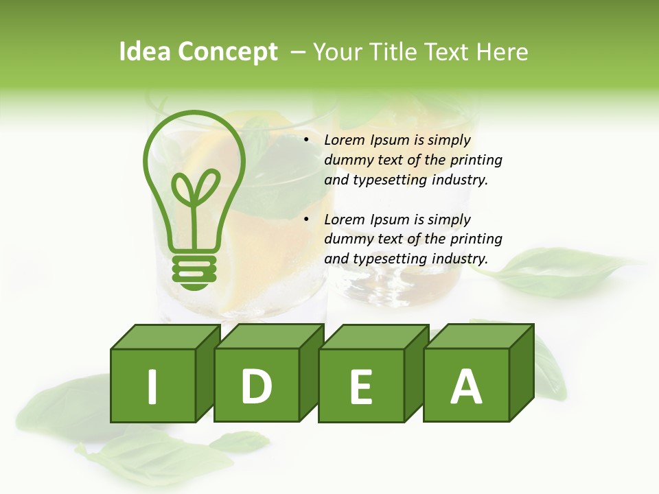 Refreshment Lime Fruit PowerPoint Template