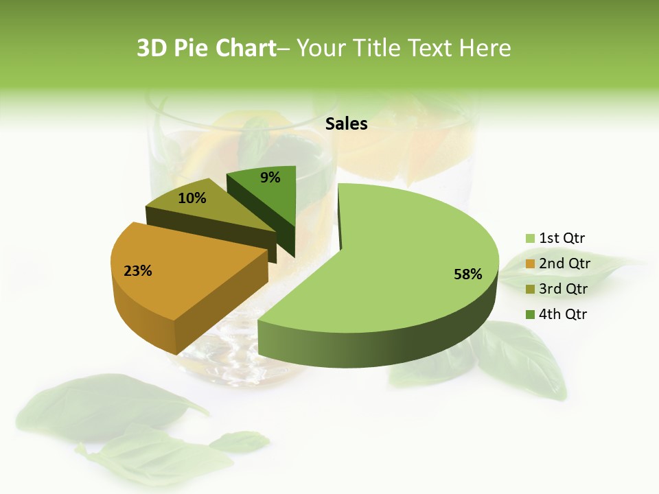 Refreshment Lime Fruit PowerPoint Template