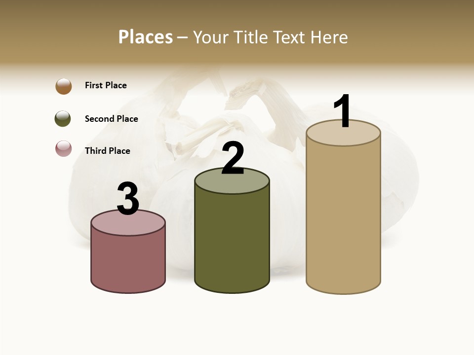 A Group Of Garlic On A White Background PowerPoint Template