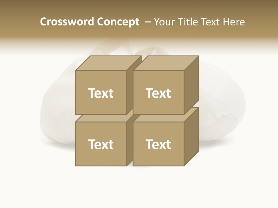 A Group Of Garlic On A White Background PowerPoint Template