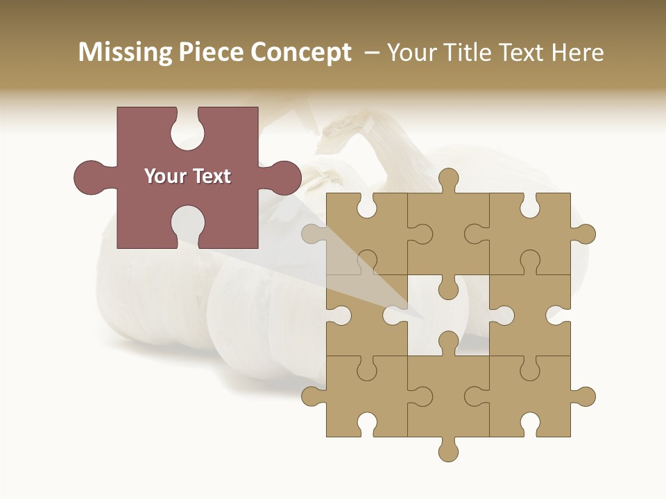 A Group Of Garlic On A White Background PowerPoint Template