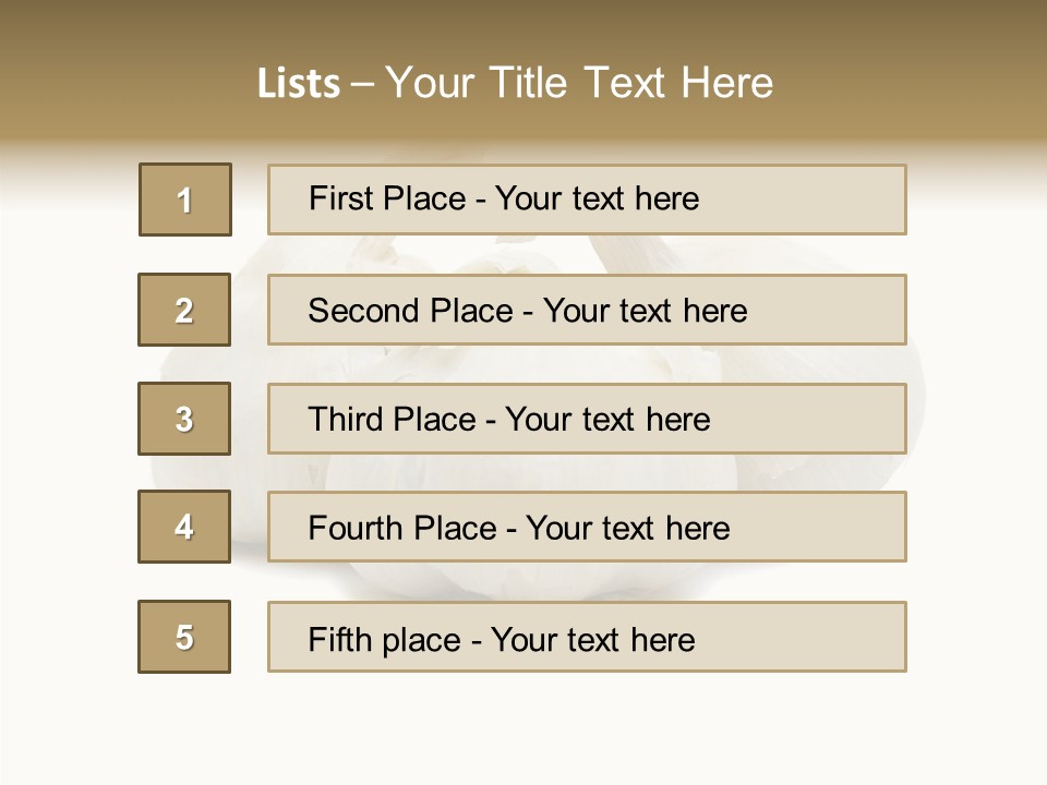 A Group Of Garlic On A White Background PowerPoint Template