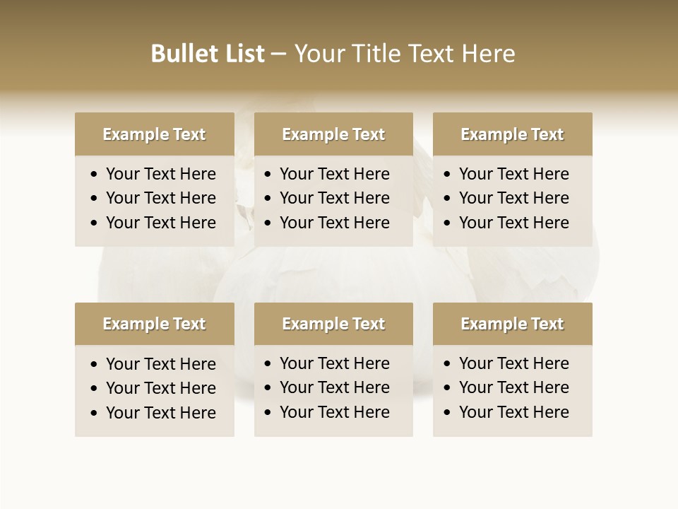 A Group Of Garlic On A White Background PowerPoint Template