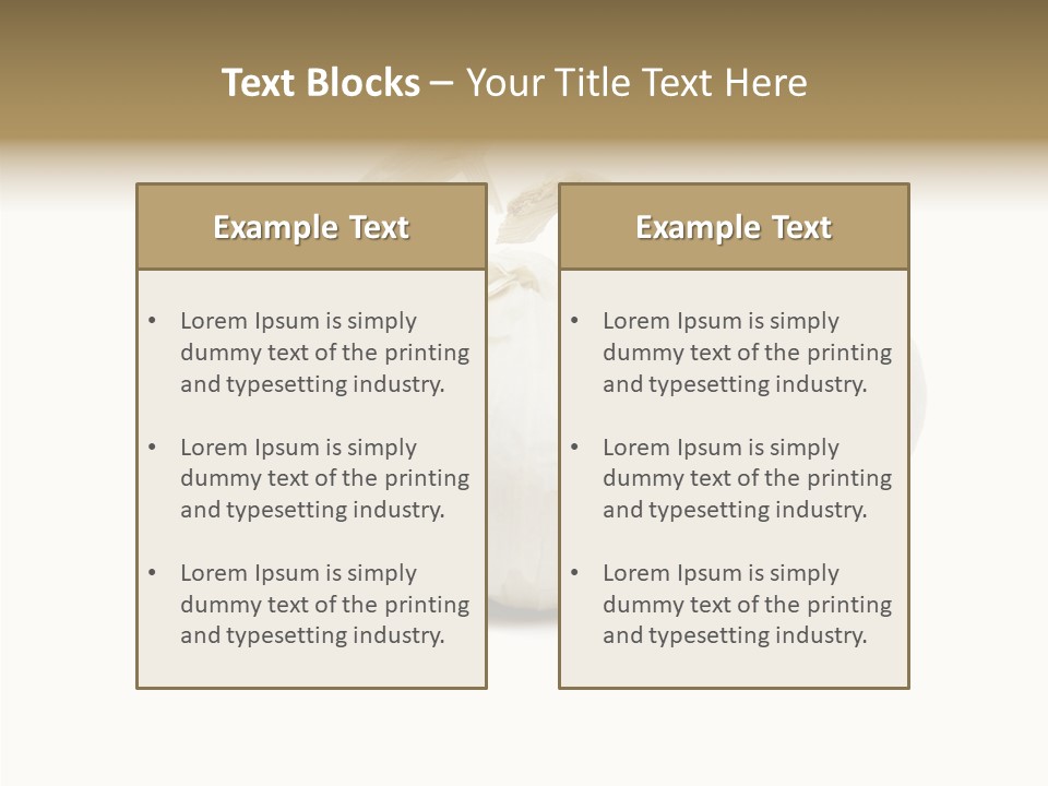 A Group Of Garlic On A White Background PowerPoint Template