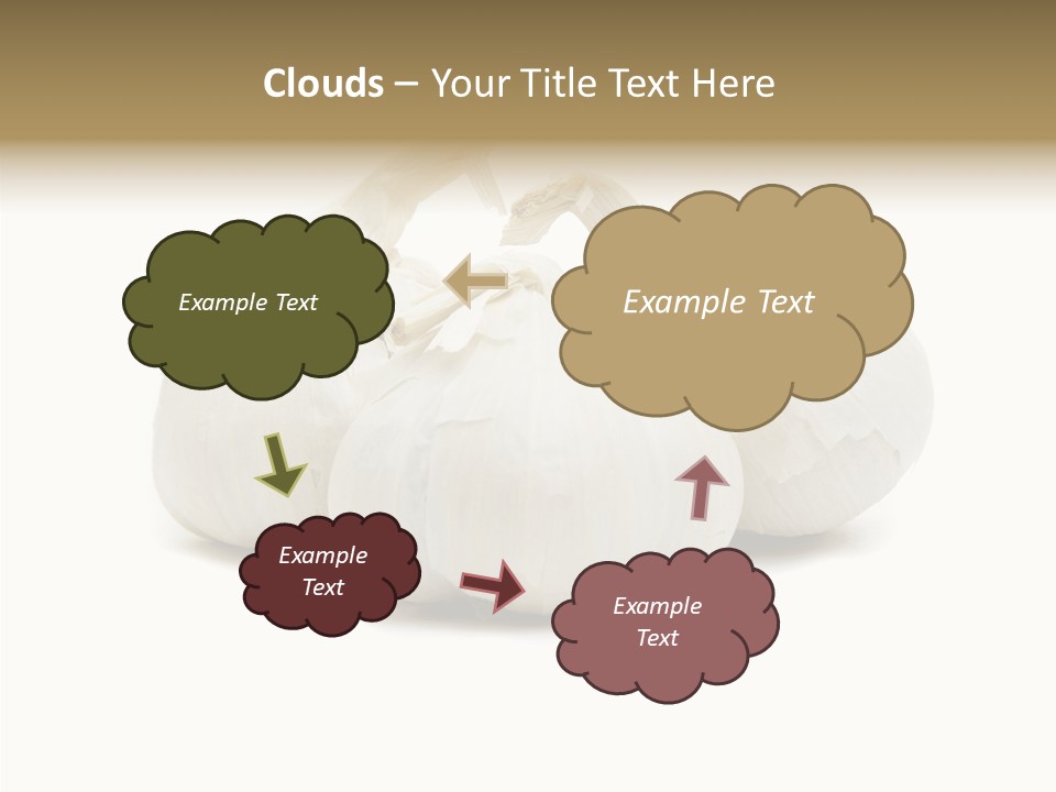 A Group Of Garlic On A White Background PowerPoint Template