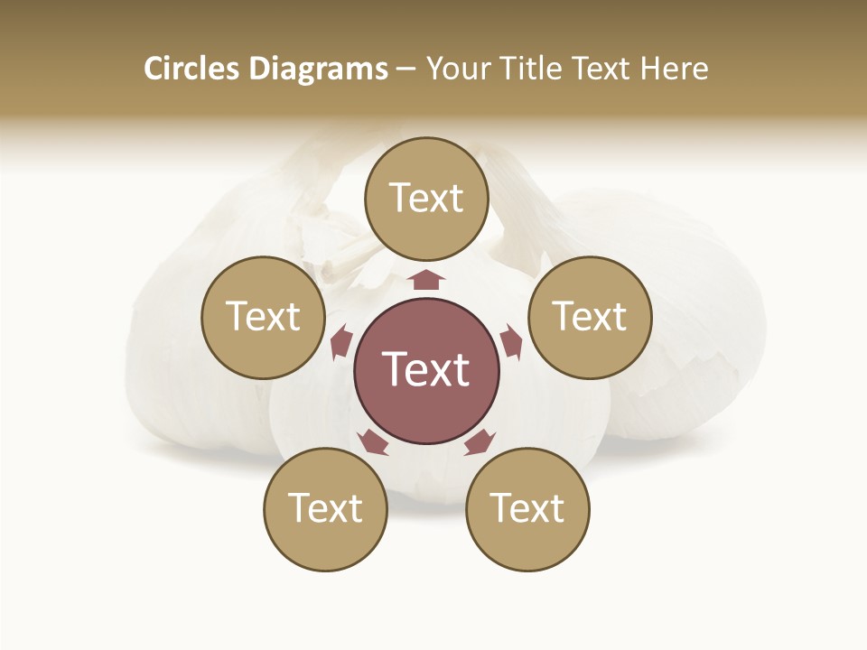 A Group Of Garlic On A White Background PowerPoint Template