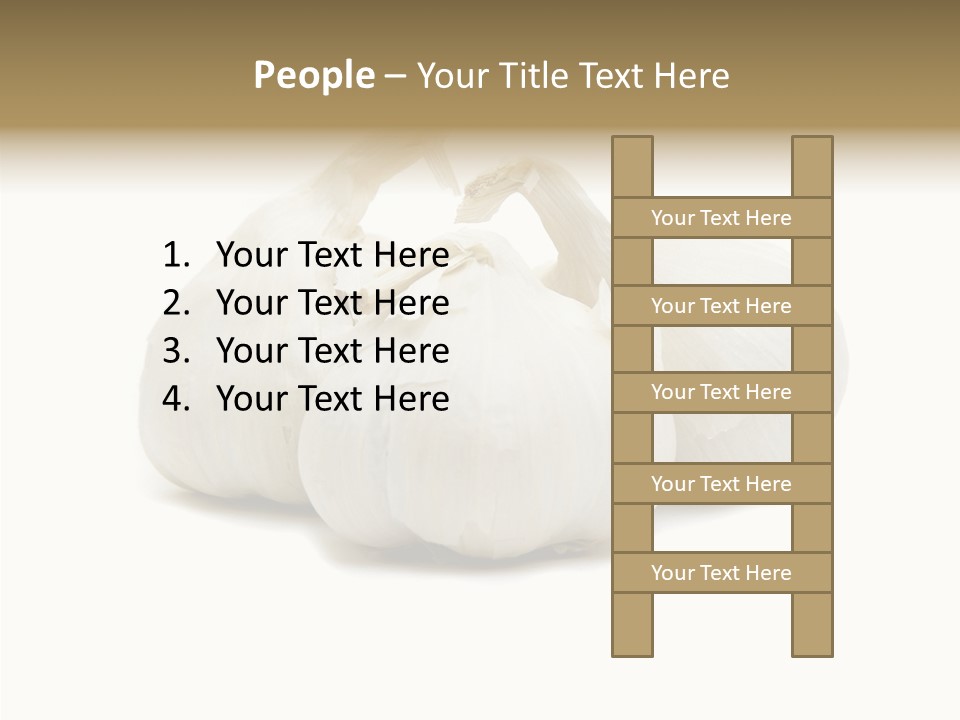 A Group Of Garlic On A White Background PowerPoint Template