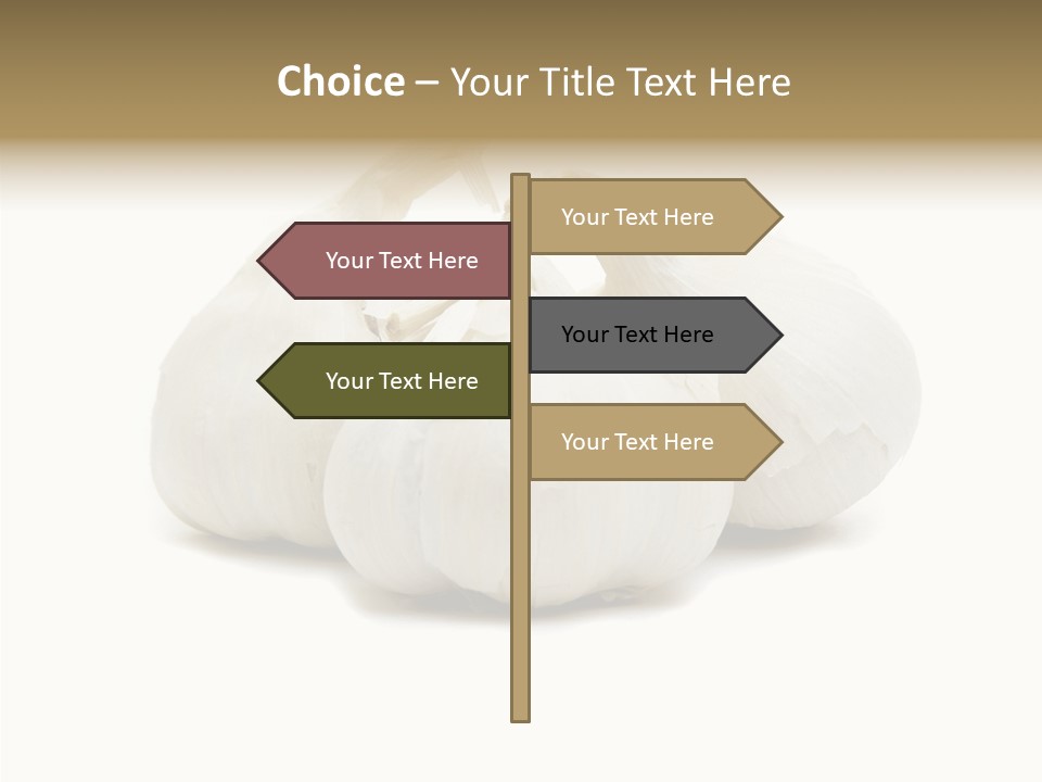 A Group Of Garlic On A White Background PowerPoint Template