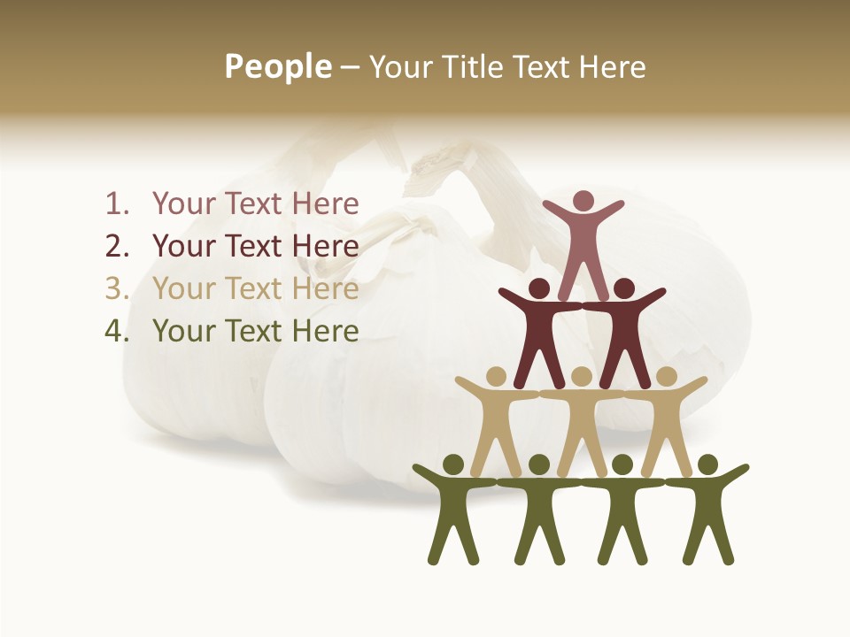 A Group Of Garlic On A White Background PowerPoint Template