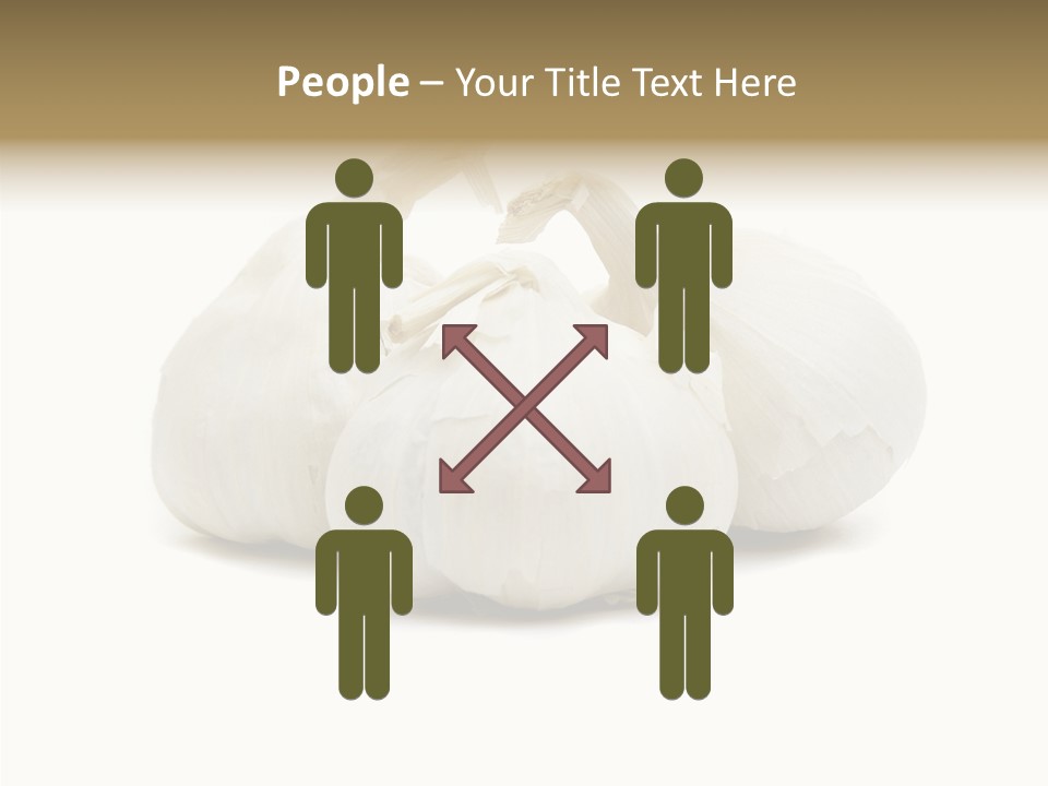 A Group Of Garlic On A White Background PowerPoint Template