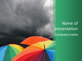 Square Forecast Rainy PowerPoint Template