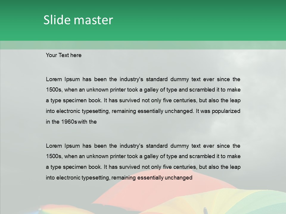 Square Forecast Rainy PowerPoint Template