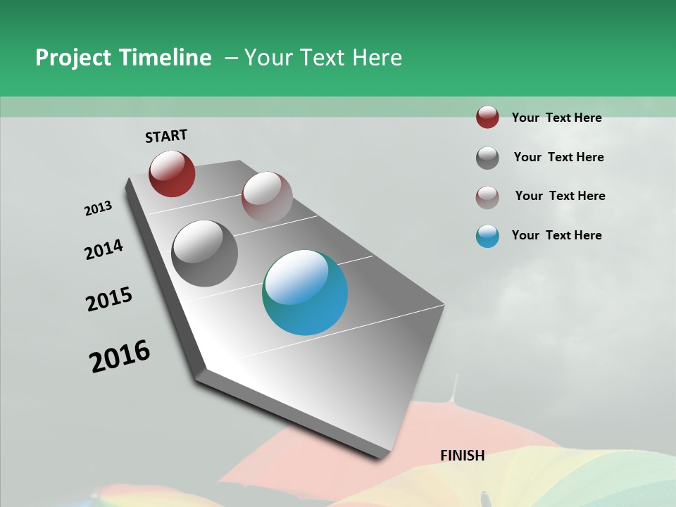 Square Forecast Rainy PowerPoint Template