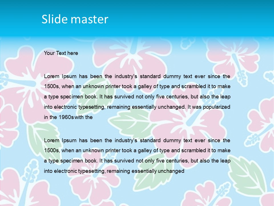 Hibiscus California Tile PowerPoint Template