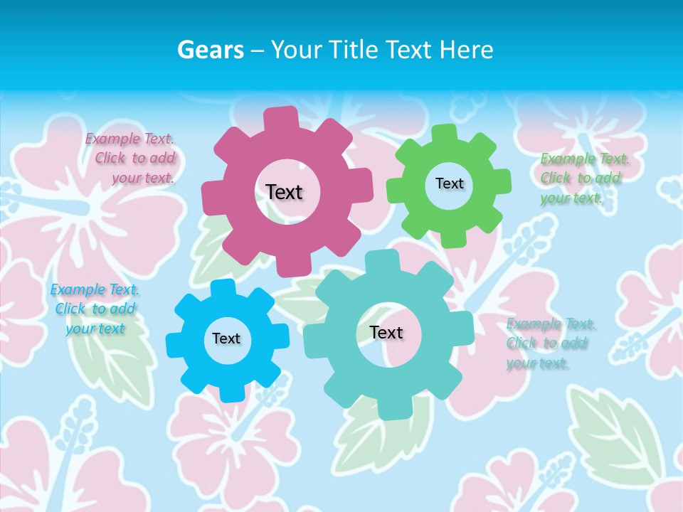 Hibiscus California Tile PowerPoint Template