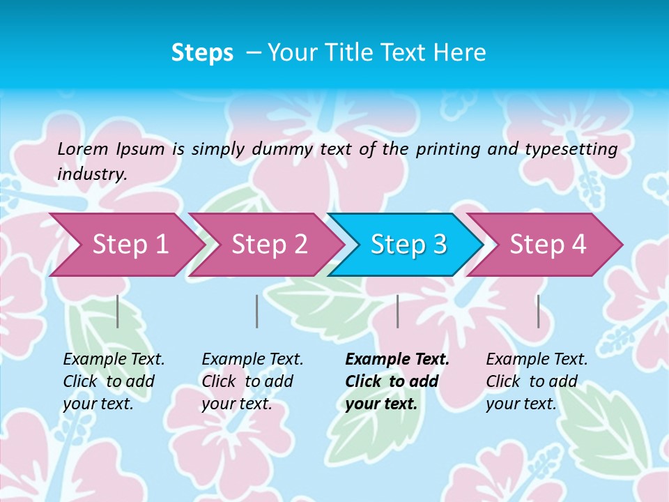 Hibiscus California Tile PowerPoint Template