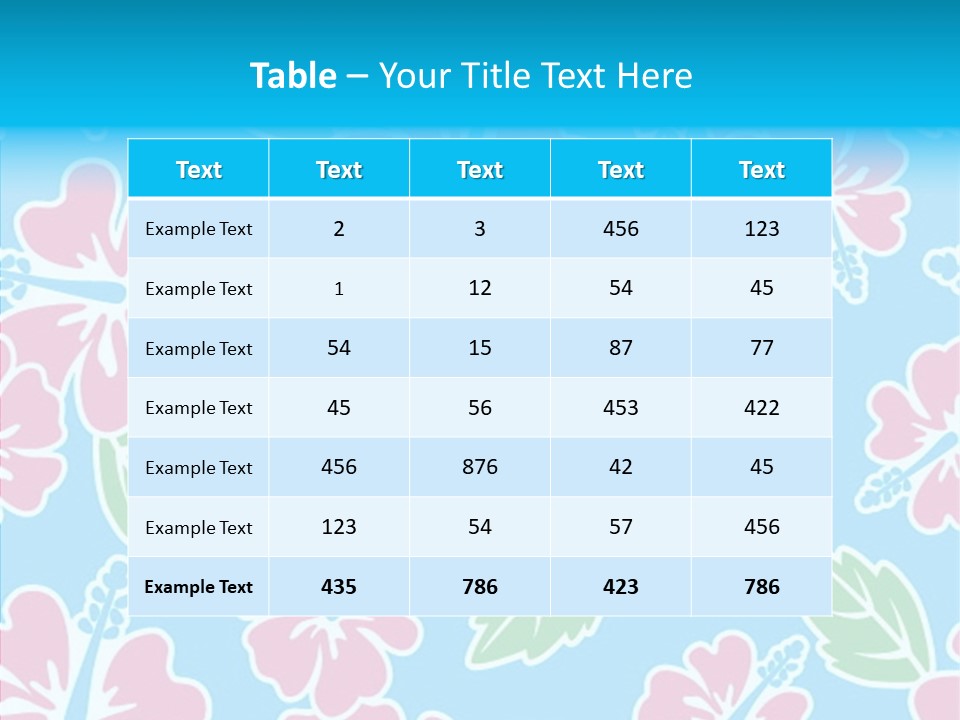 Hibiscus California Tile PowerPoint Template