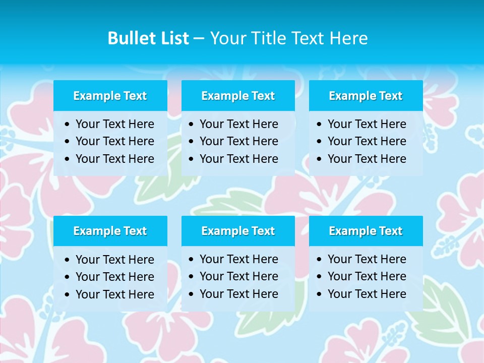 Hibiscus California Tile PowerPoint Template