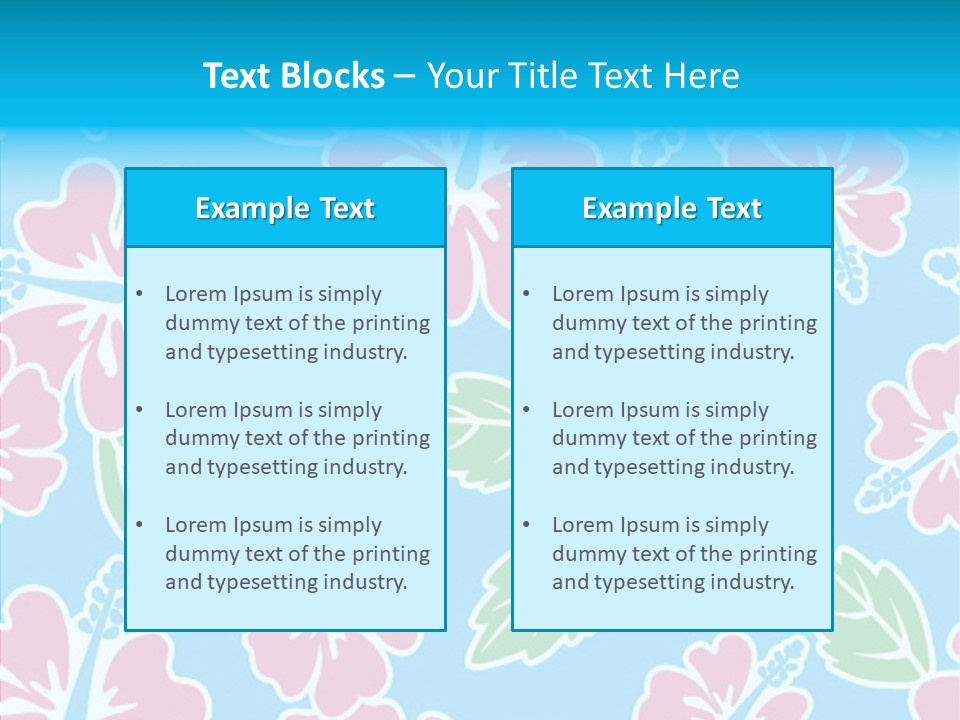 Hibiscus California Tile PowerPoint Template
