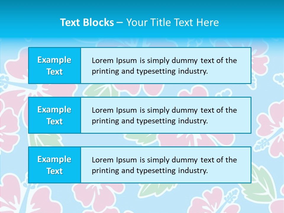 Hibiscus California Tile PowerPoint Template
