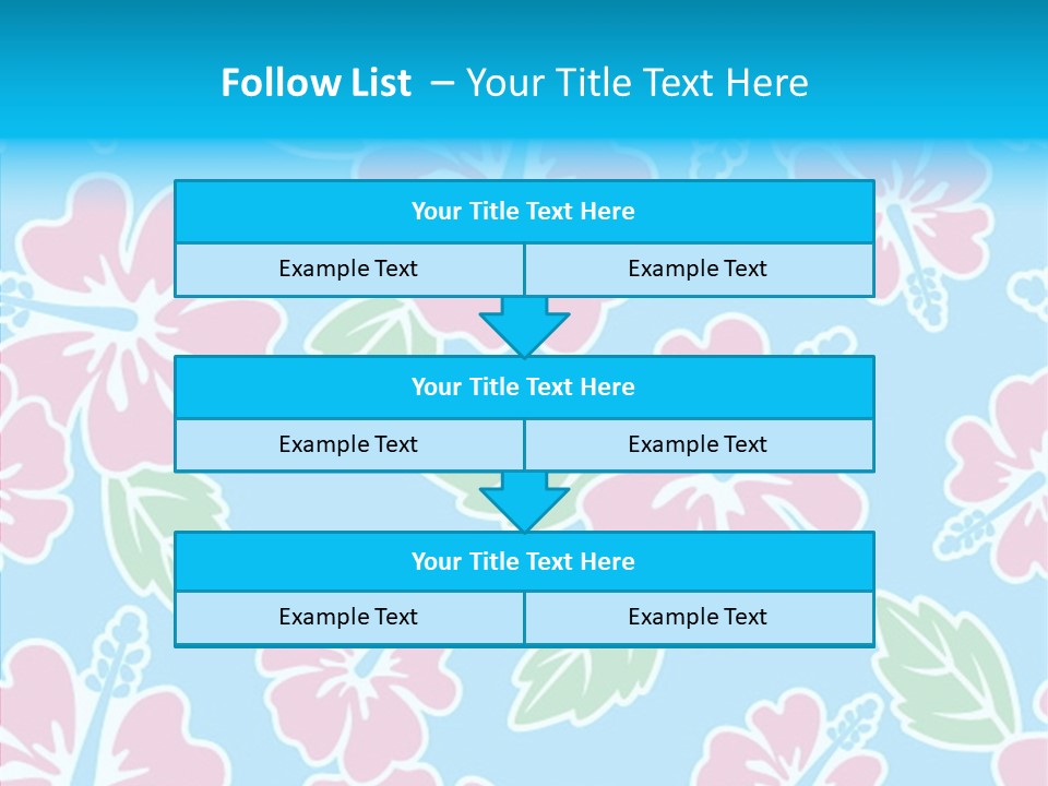 Hibiscus California Tile PowerPoint Template