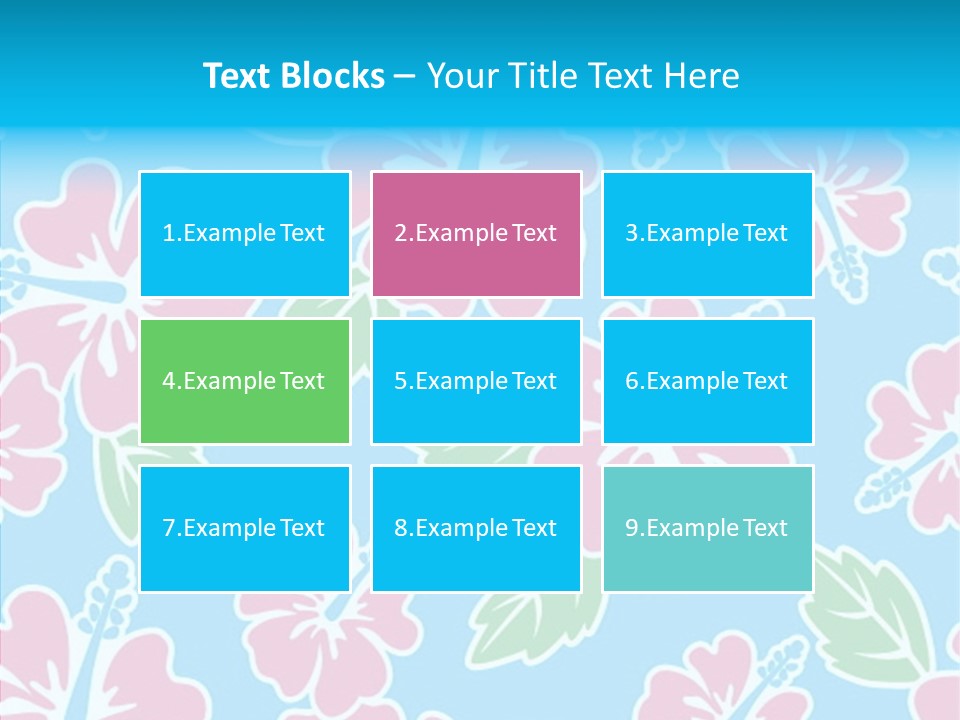 Hibiscus California Tile PowerPoint Template