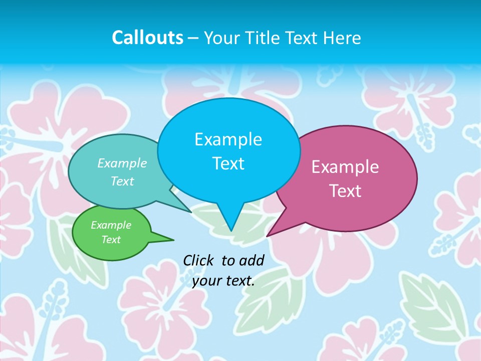 Hibiscus California Tile PowerPoint Template