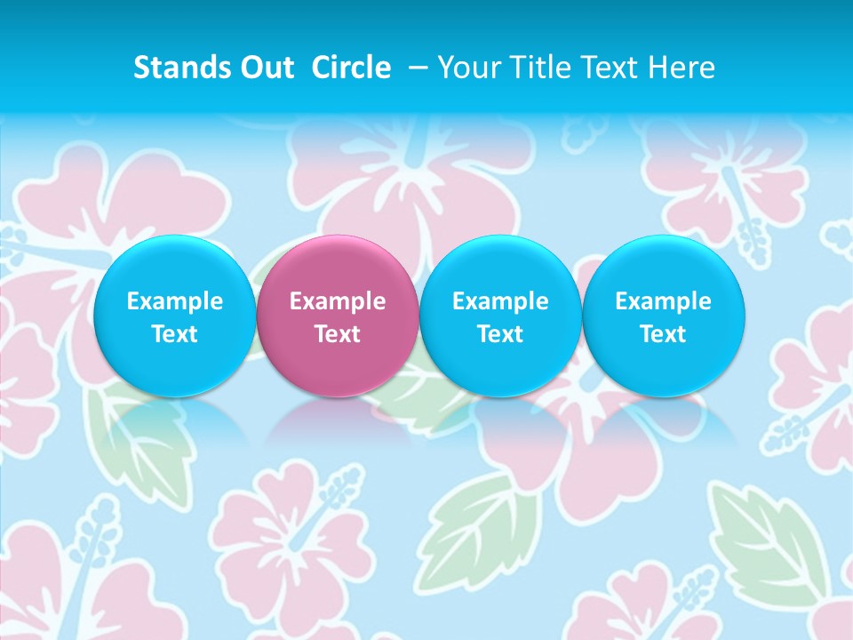 Hibiscus California Tile PowerPoint Template