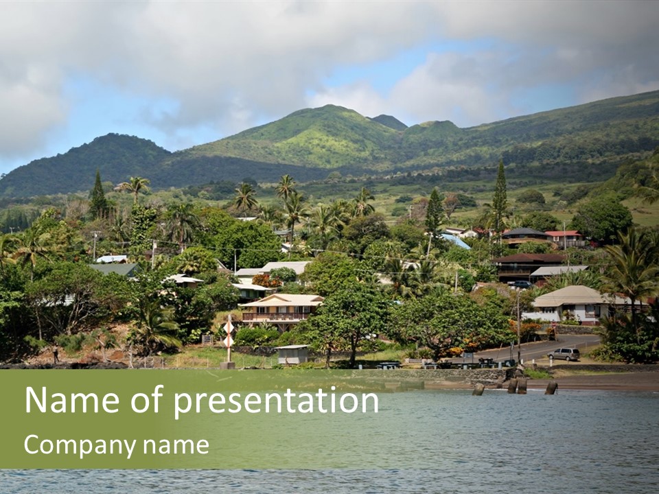 Cliff Blue Bay PowerPoint Template