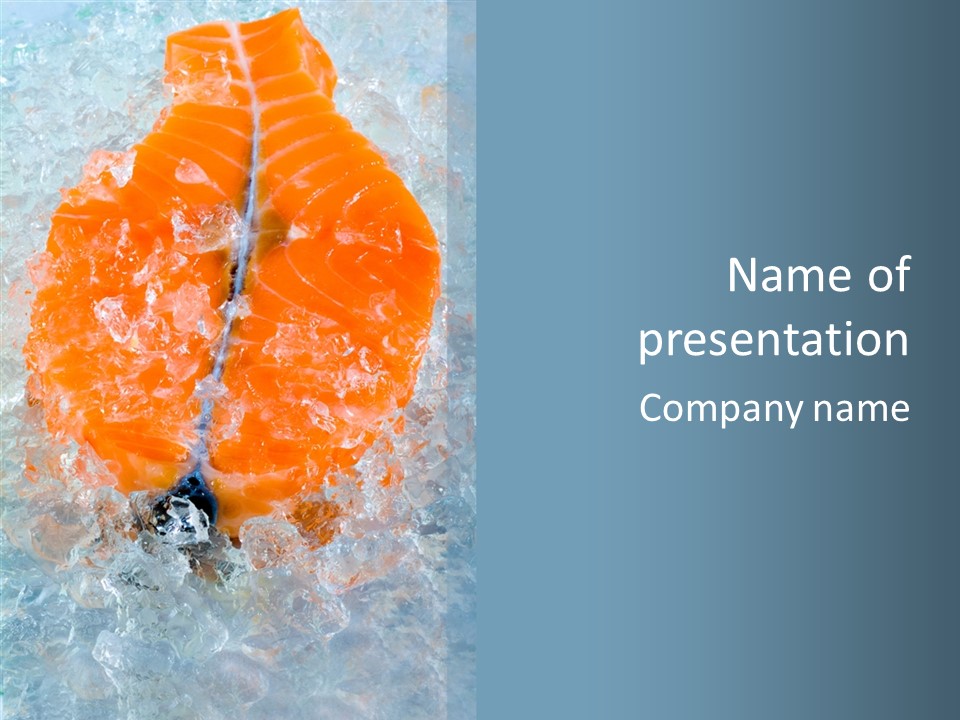 Objects Salmon Cooking PowerPoint Template