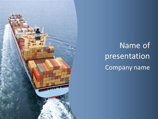 Commercial Haulage Ship PowerPoint Template