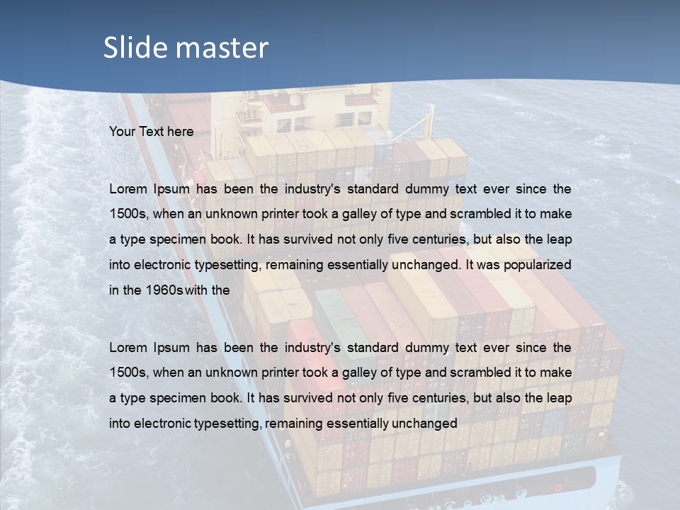 Commercial Haulage Ship PowerPoint Template