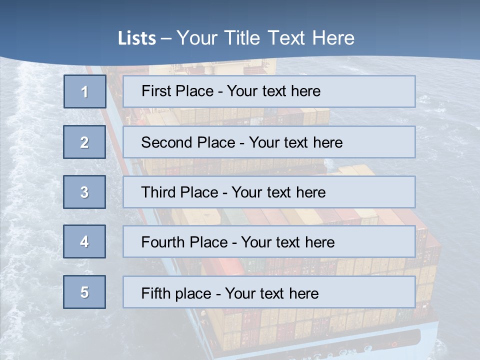 Commercial Haulage Ship PowerPoint Template