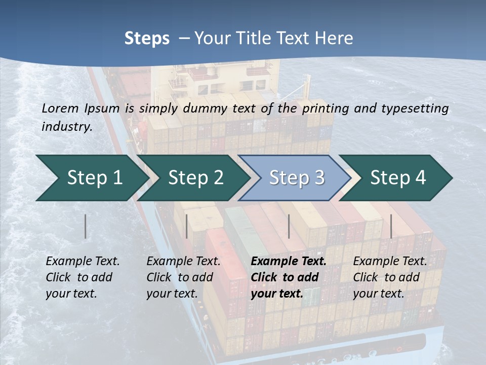 Commercial Haulage Ship PowerPoint Template