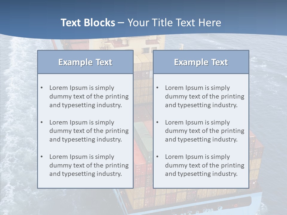 Commercial Haulage Ship PowerPoint Template