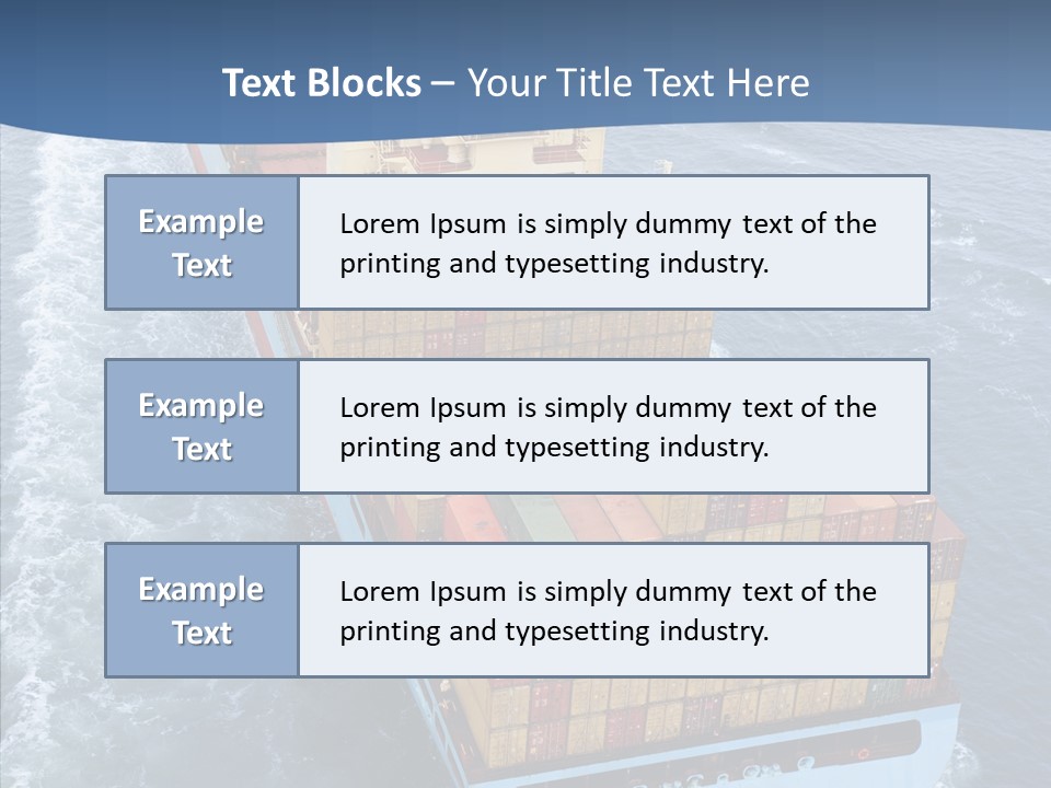 Commercial Haulage Ship PowerPoint Template