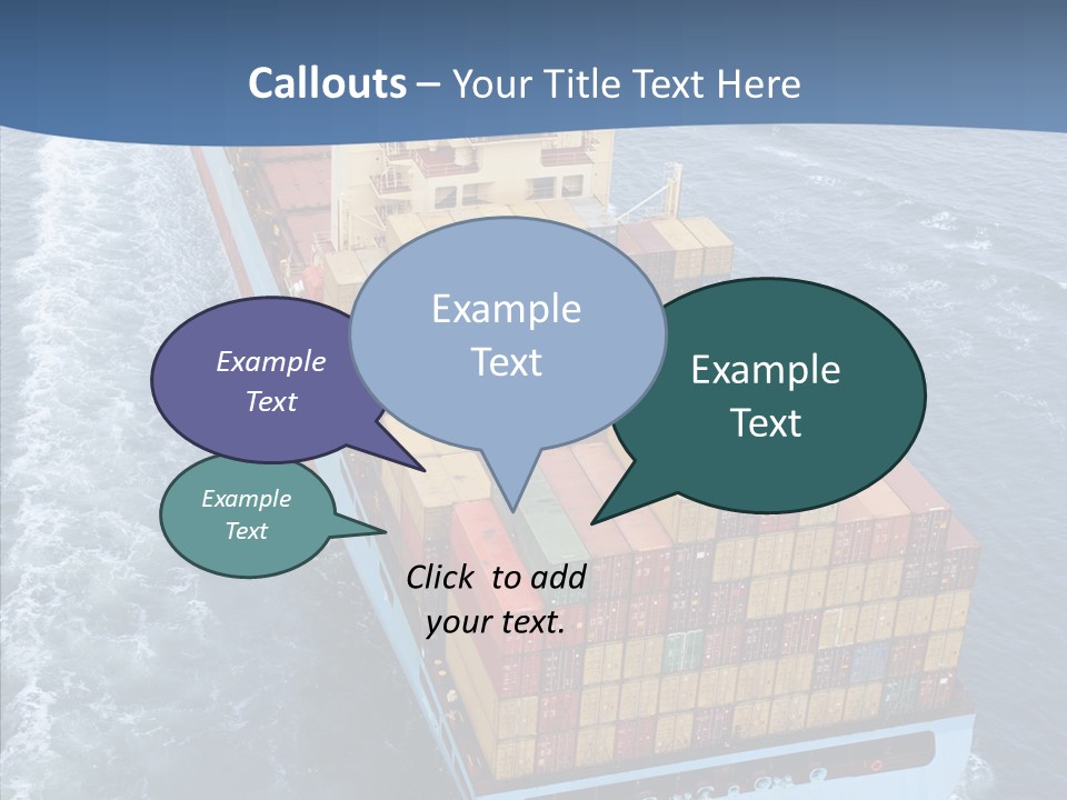 Commercial Haulage Ship PowerPoint Template