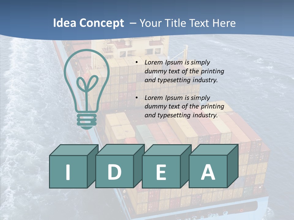 Commercial Haulage Ship PowerPoint Template