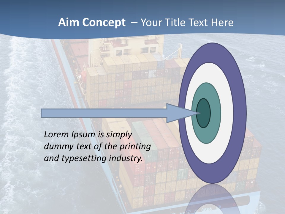 Commercial Haulage Ship PowerPoint Template