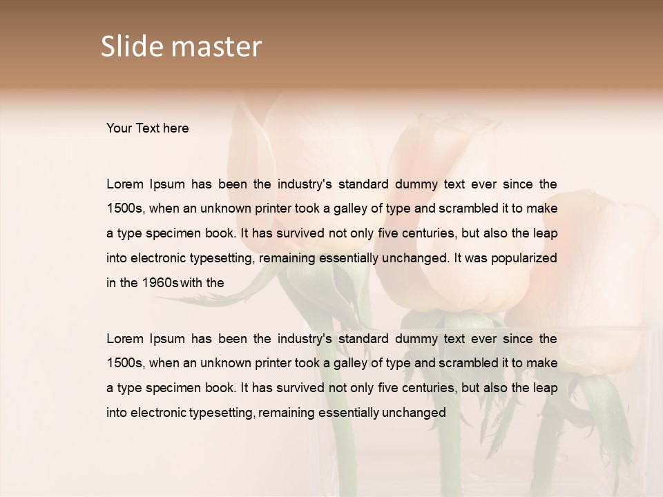 Glamour Pursuit Petal PowerPoint Template